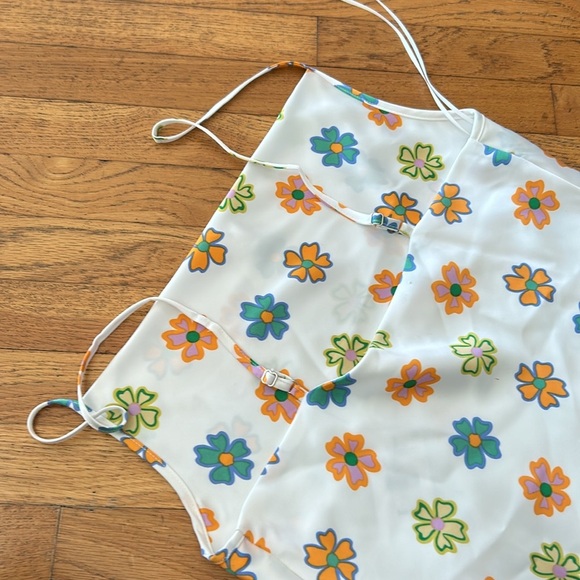 NWT Cotton On Santorini Floral Cowl Neck Mini Dress Size Small - Picture 7 of 11